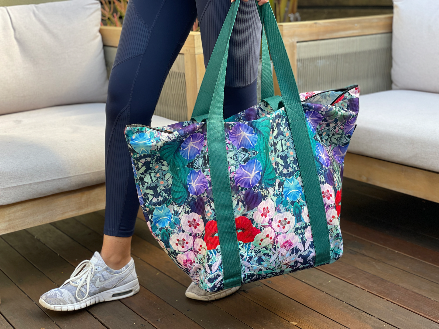 Floral Beach Bag